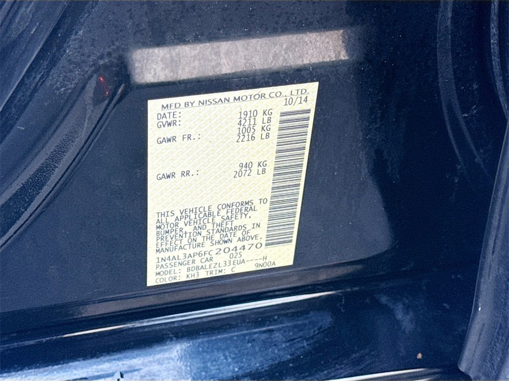 2015 Nissan Altima 2.5 S