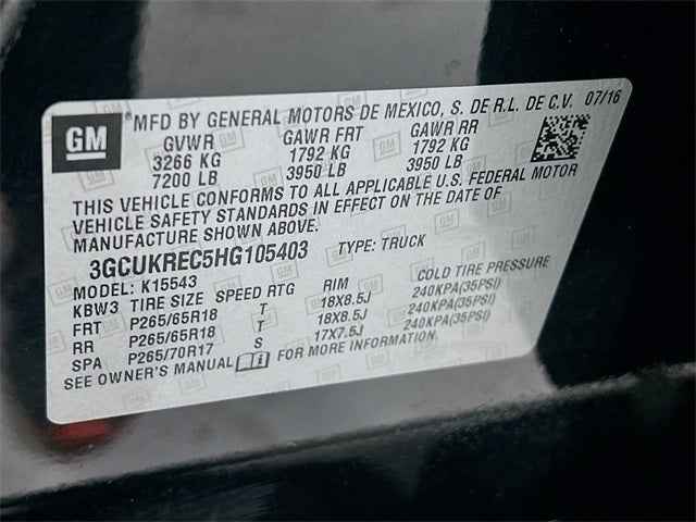 2017 Chevrolet Silverado 1500 2LT