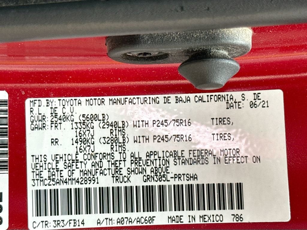 2021 Toyota Tacoma 4WD SR