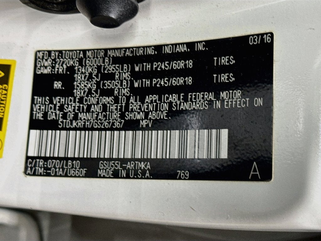 2016 Toyota Highlander XLE V6