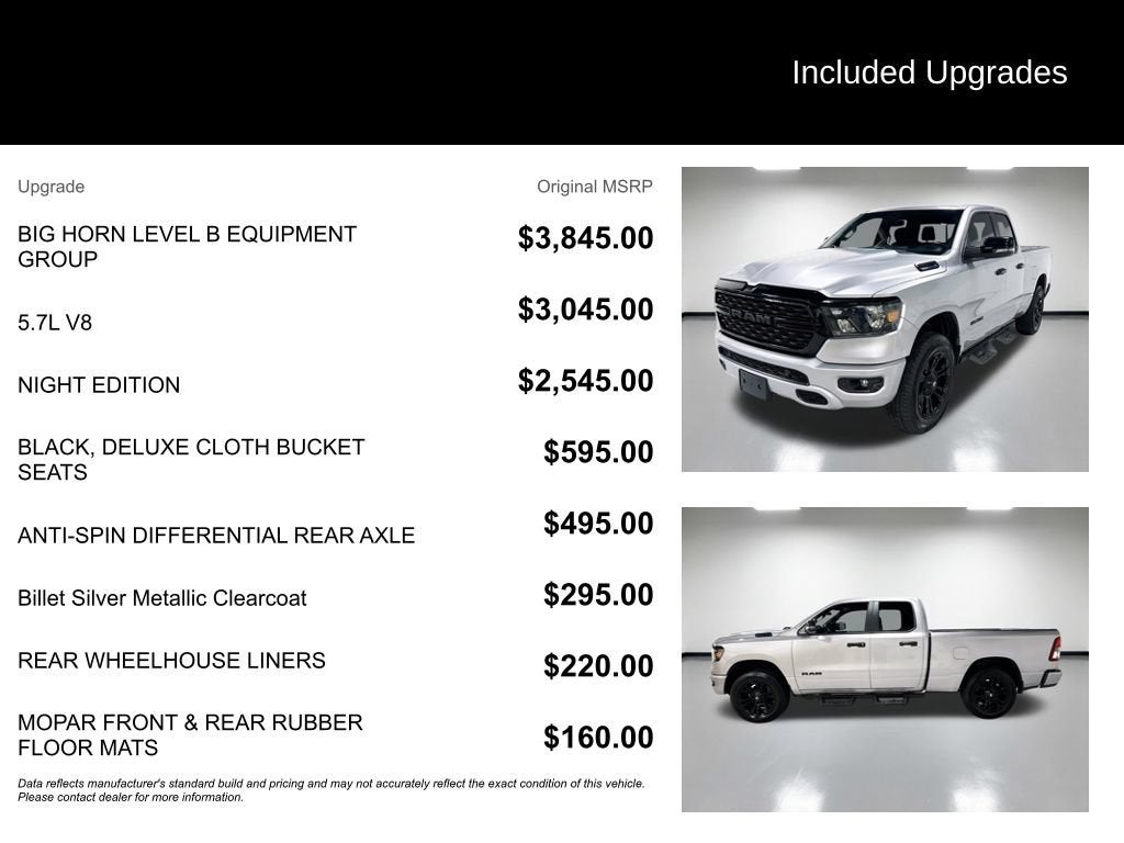 2023 RAM 1500 Big Horn Quad Cab 4x4 6'4" Box