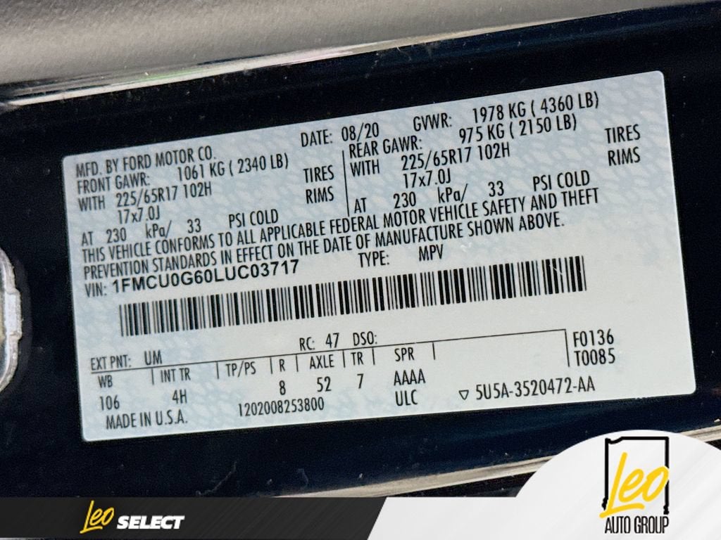 2020 Ford Escape SE