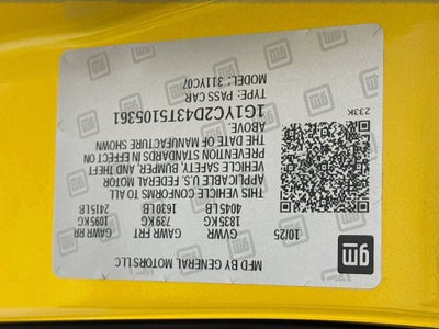 2026 Chevrolet Corvette Stingray 3LT