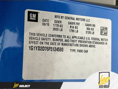 2015 Chevrolet Corvette Stingray 2LT