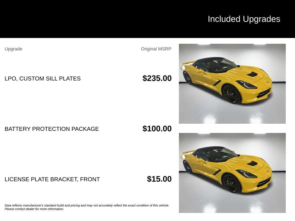 2014 Chevrolet Corvette Stingray Z51 3LT