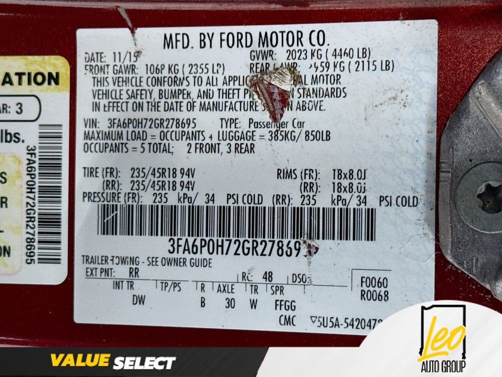 2016 Ford Fusion SE