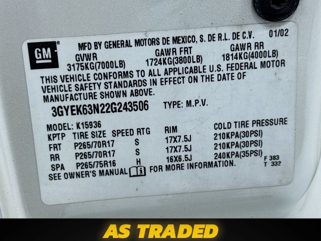 2002 Cadillac Escalade EXT Standard