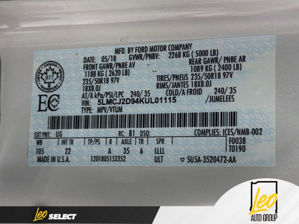 2019 Lincoln MKC Select