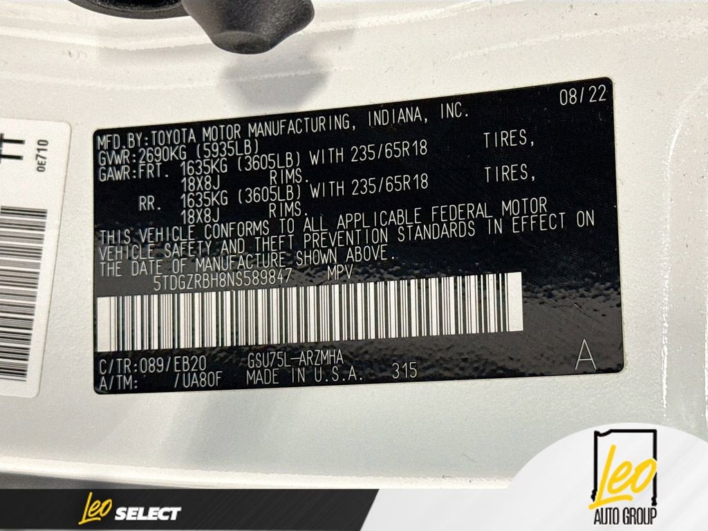 2022 Toyota Highlander XLE