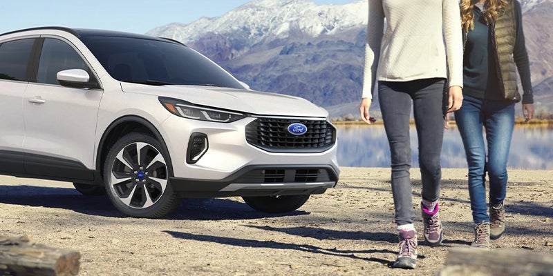 White 2023 Ford Escape parked on a street