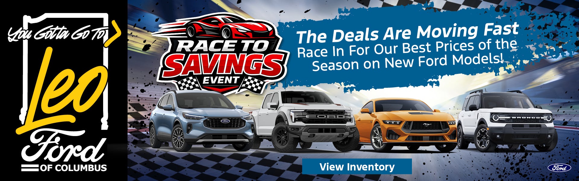 Race In For Our Best Prices of the Season on New Fords!